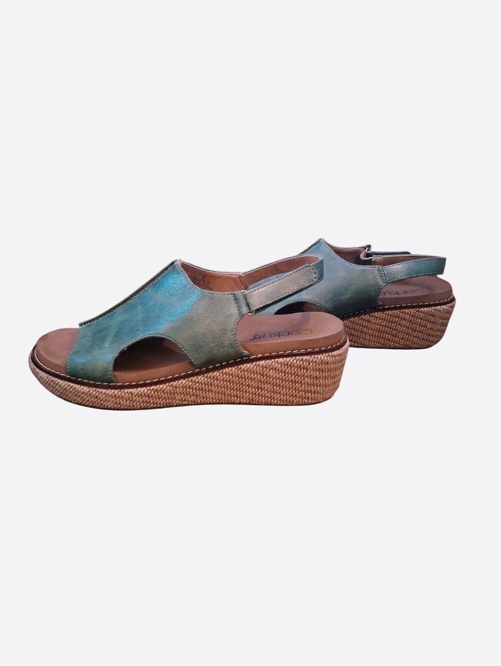 Corkys Wedge Slingback Sandals in Leaf Green - Women's Comfort Style, **New**